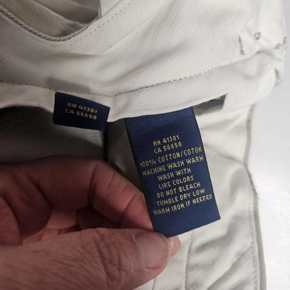 Polo Ralph Lauren Mens‎ Pants 34x32 Classic Fit Chino Khaki Golf Heritage